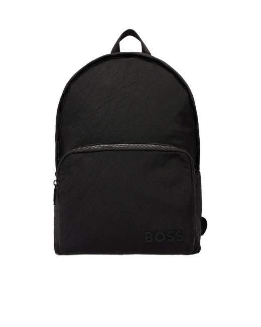 Boss Black Boss Logo Lettering Zip-Up Backpack for men