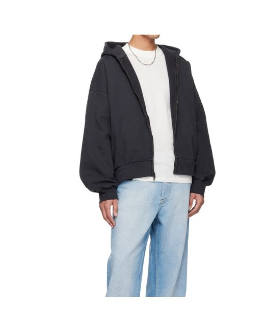 Fear Of God Blue Embroidered Classic Full Zip Hoodie for men