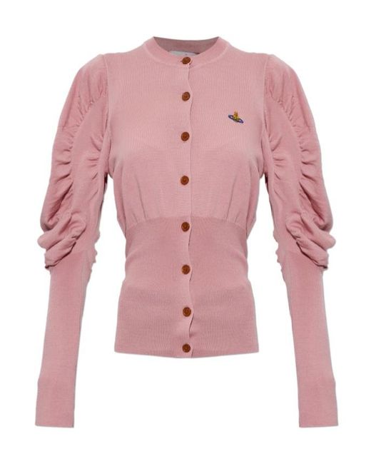 Vivienne Westwood Pink 'Eli' Wool Cardigan