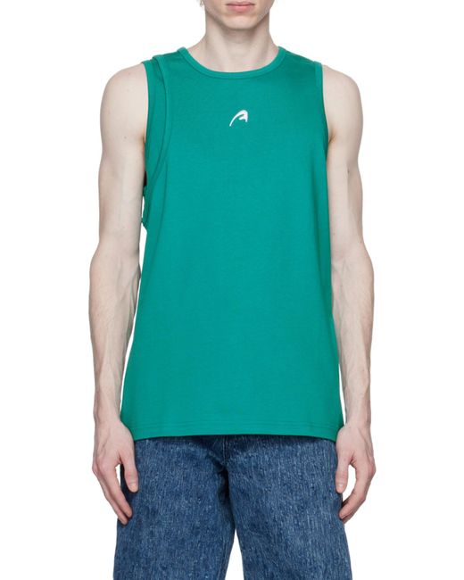 Adererror Green Pattern Identification Vest for men