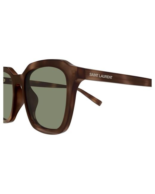 Saint Laurent Green Sl 457 Rectangular Sunglasses for men