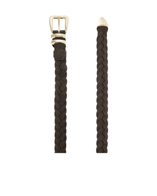 Brunello Cucinelli White Braided Belt for men