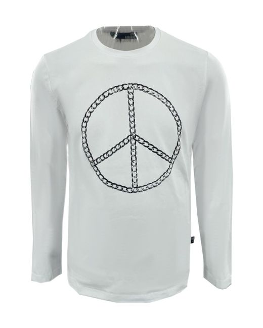 Moschino Gray Round Collar And Long-Sleeved T-Shirt for men
