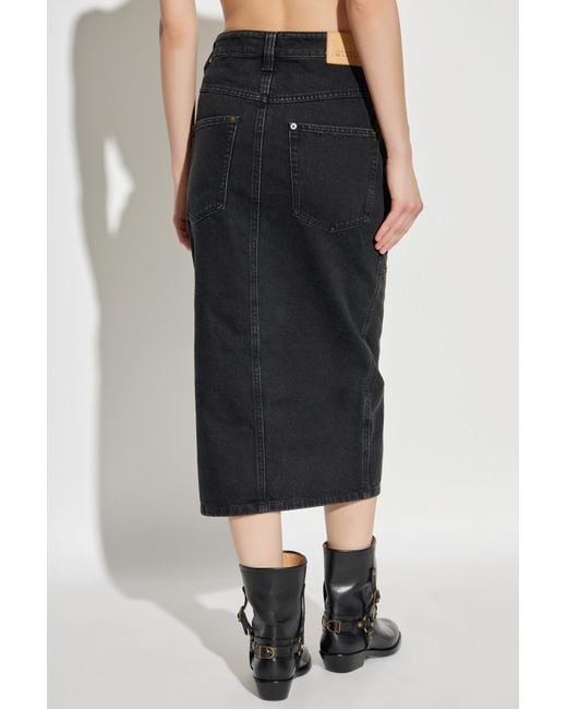 Isabel Marant Black Pavina Denim Skirt