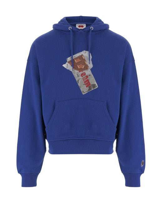 ICECREAM Blue Chocolate Bar Print Hoodie for men