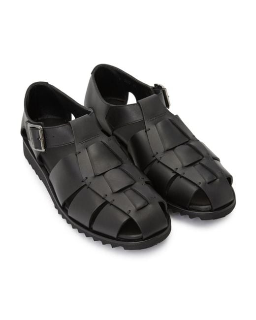 Paraboot Black Buckled-Fastening Sandals for men