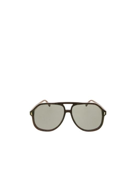 Gucci Metallic Eyewear Gg1042S Aviator Sunglasses