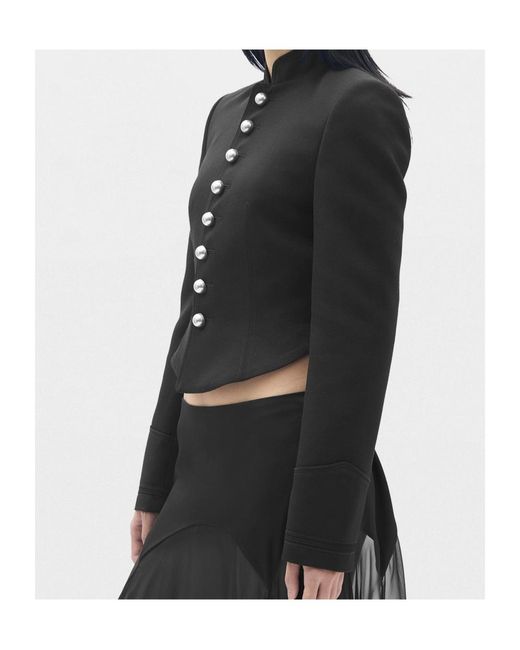 Ann Demeulemeester Black Polina Fitted Marsina Jacket