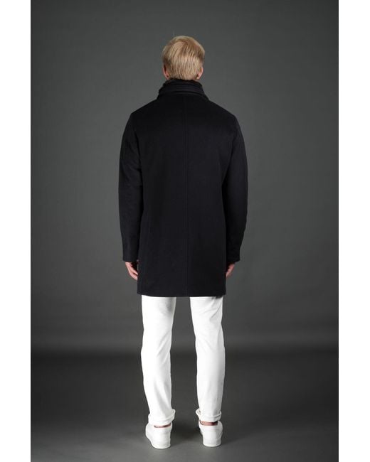 Moorer Blue Bond-Fur-Le Padded Coat for men