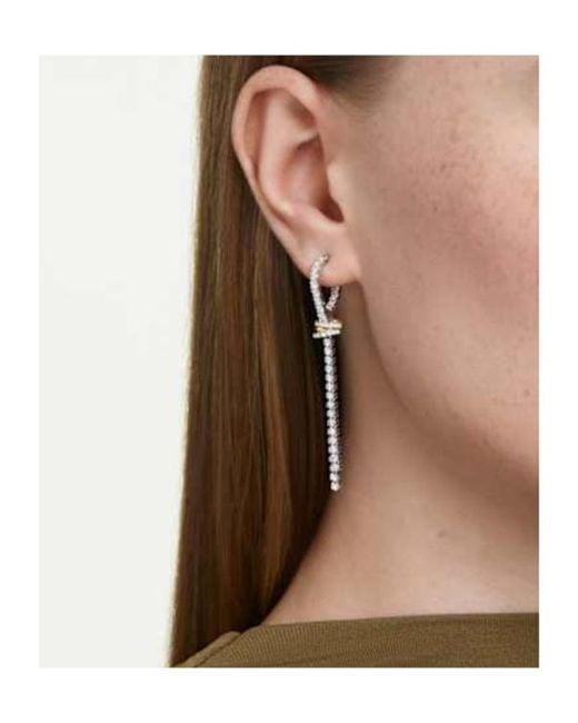 Swarovski White Hyperbolic Teardrop Earrings