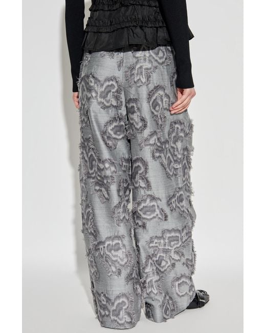 Ganni Gray Vintage Effect Trousers