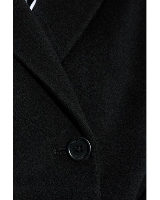 Anine Bing Black V-Neck Double-Breasted Coat