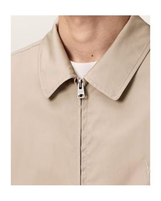 AllSaints Natural Trey Zip-Up Jacket for men
