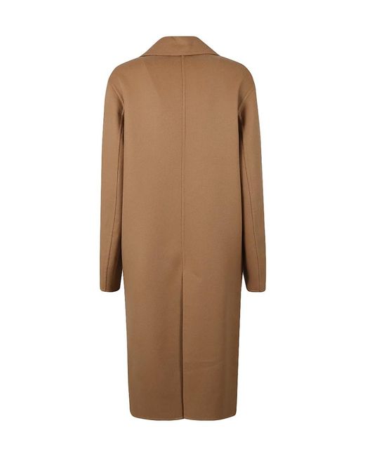 Stella McCartney Brown Double Breasted Buttoned Coat
