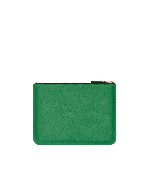 Comme des Garçons Green Logo Wallet for men