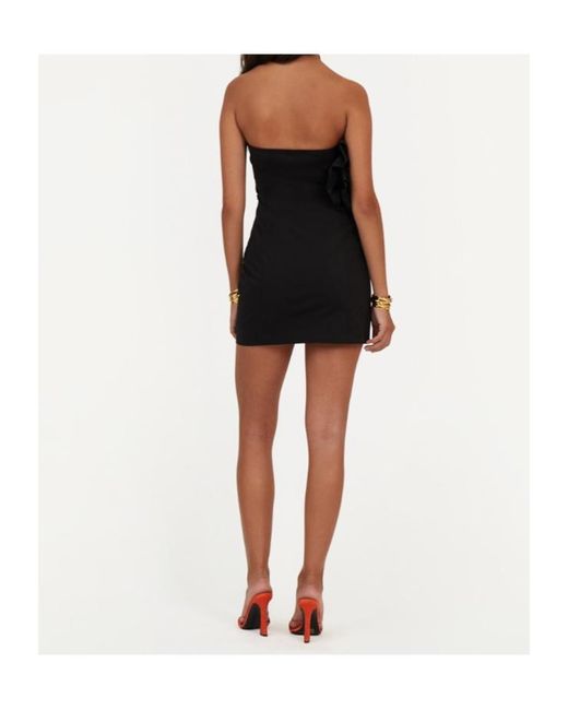 ROTATE BIRGER CHRISTENSEN Black Floral Accent Mini Dress