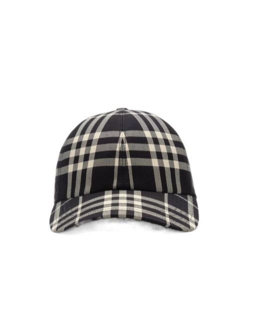 Burberry Multicolor Check Cotton Baseball Cap