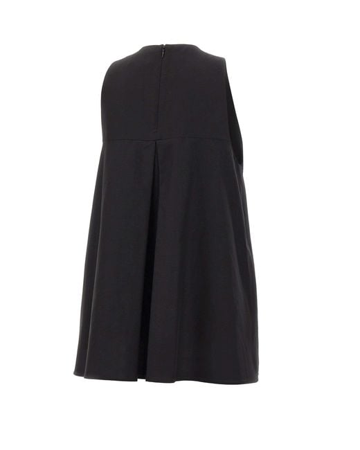 Loulou de Saison Black Liao Flaring Gathered Top