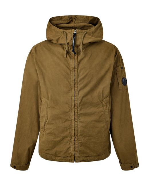 C P Company Green Hooded Casual Jacket for men