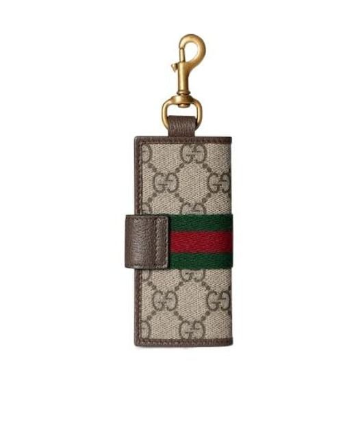 Gucci White Hook Closure Ophidia Key Case