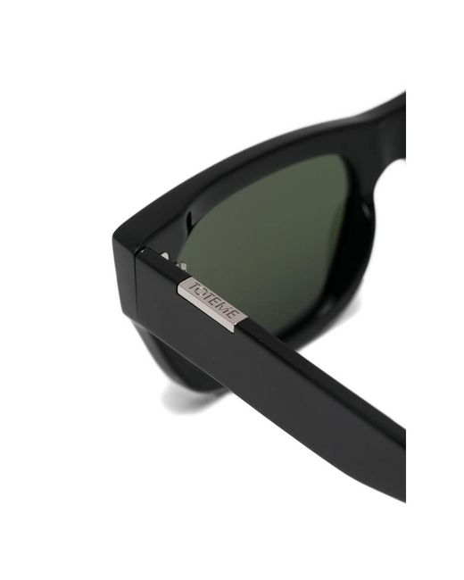 Totême Green Rectangle-Frame Sunglasses
