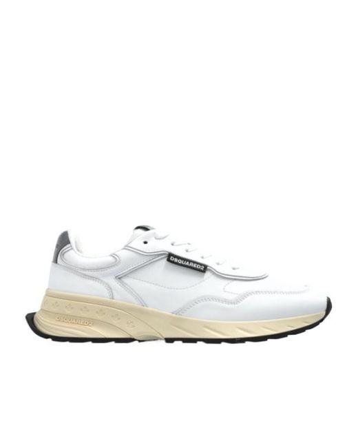 DSquared² White Lace Up Sneakers for men