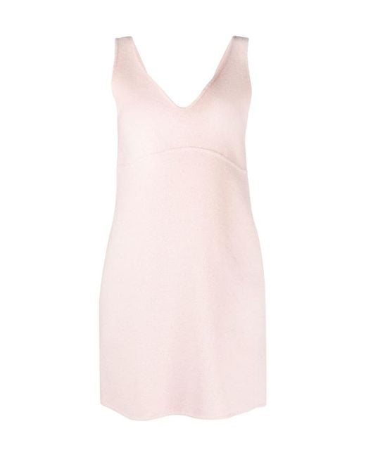 P.A.R.O.S.H. Pink Less Wool Minidress