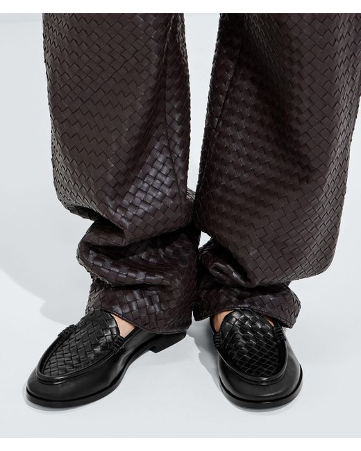 Bottega Veneta Black Silenzio Loafers