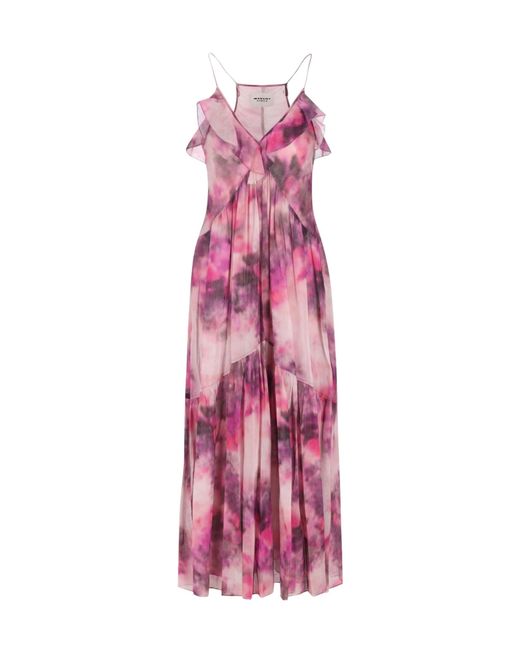 Isabel Marant Pink Isabel Marant Étoile Sleeveless Floral Printed Dress