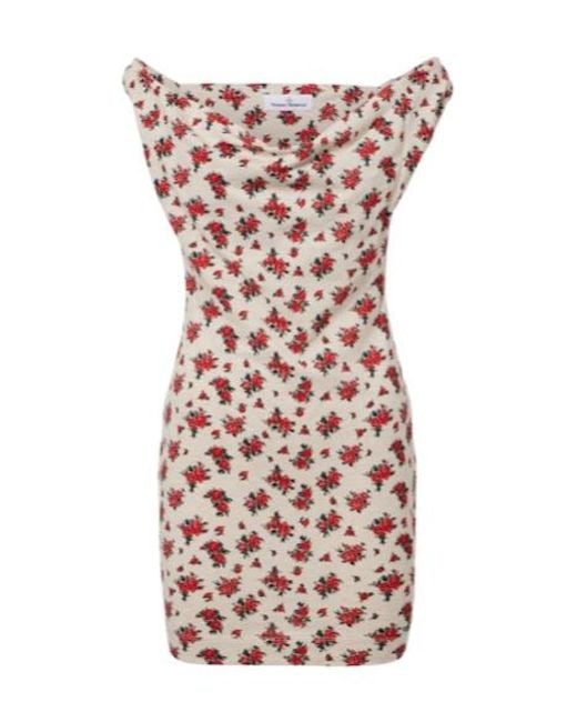 Vivienne Westwood Pink Anna Floral Cotton Jersey Minidress