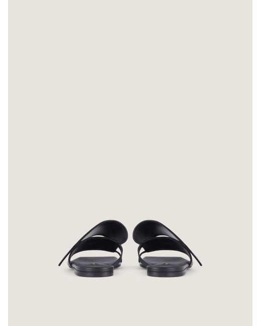 Givenchy White Sliced Square Flat Sandals