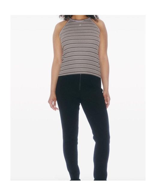Filippa K Multicolor Monogram-Embroidered Striped Organic Cotton Tank Top