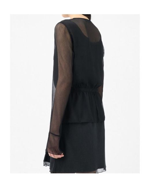 Our Legacy Black Peplum-Hem Blouse