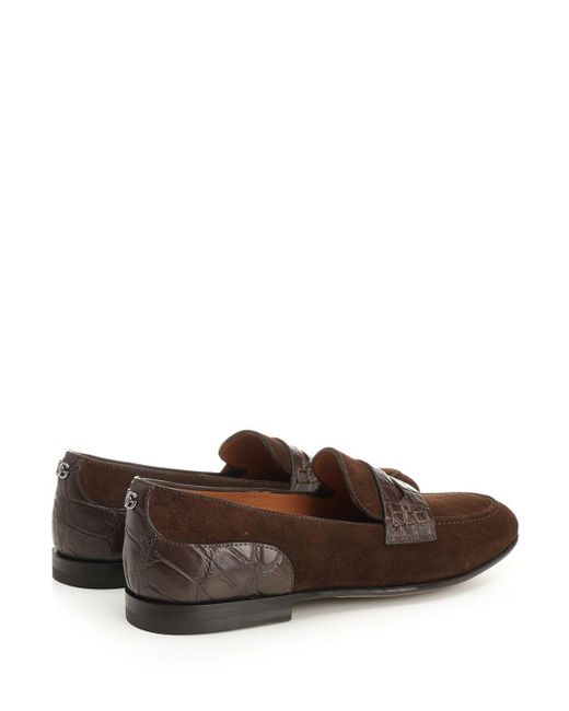 Dolce & Gabbana Brown Round-Toe Loafers for men