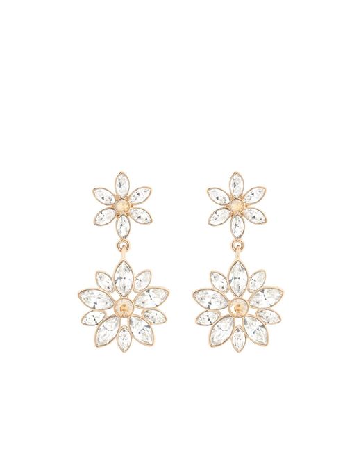 Dior White Ice Flower Earrings