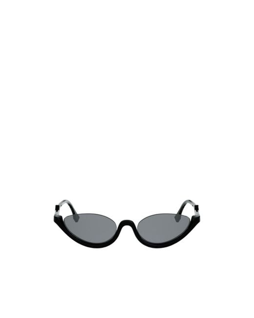 Fendi White Eyewear Oval Frame Sunglasses