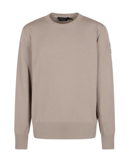 Canada Goose Gray Rosseau Crewneck Jumper for men