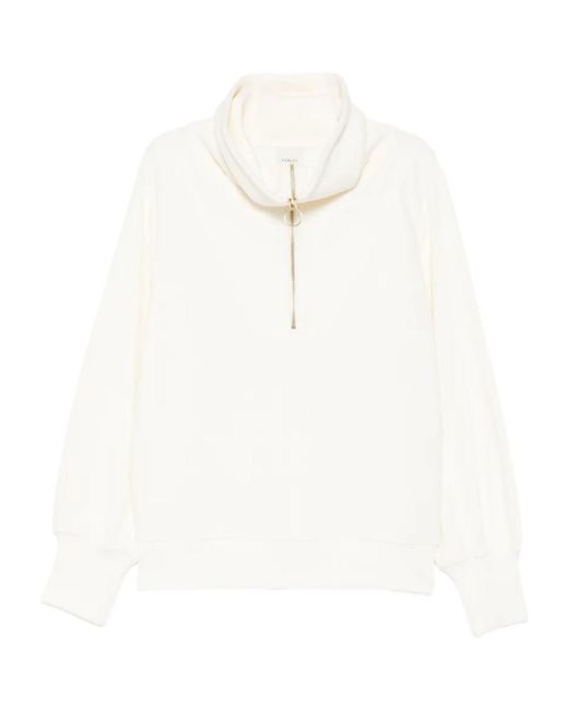Varley White Sw Vine Half Zip Sweater