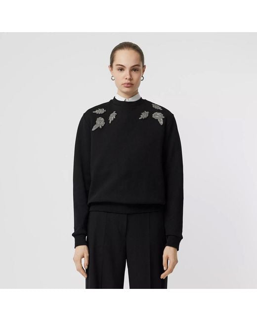 Burberry Black And Silk Pattern Sweater