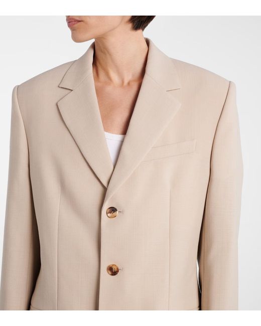 Wardrobe NYC Natural Single-Breasted Blazer