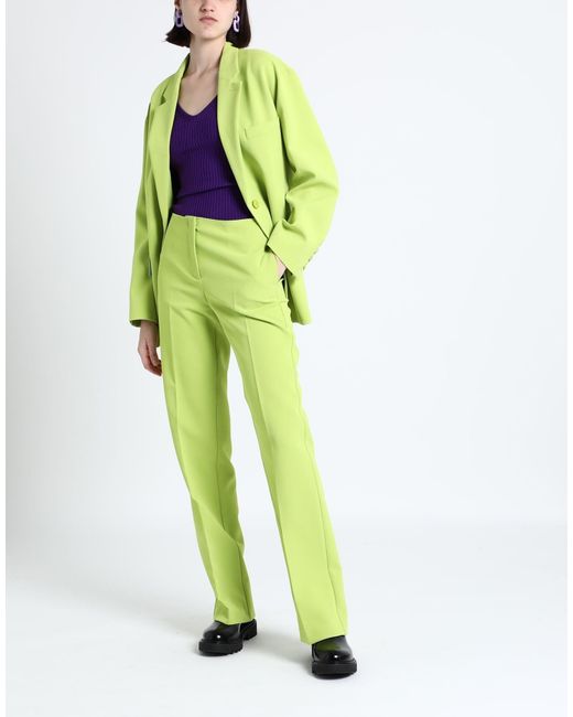 MAX&Co. Green Minimalist Double-Breasted Blazer