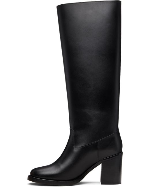 A.P.C. Black Round Toe Heeled Boots
