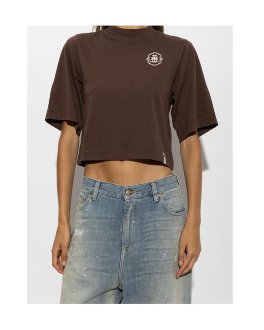 Palm Angels Brown Logo T-Shirt
