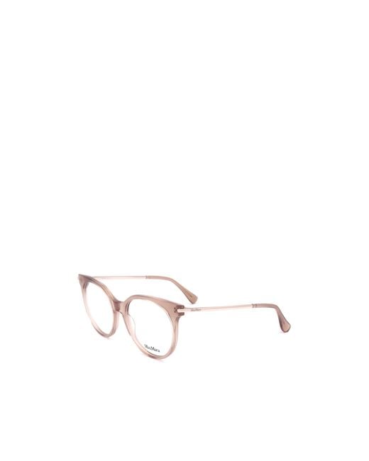 Max Mara White Round Frame Glasses