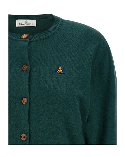 Vivienne Westwood Green Orb Button Cardigan