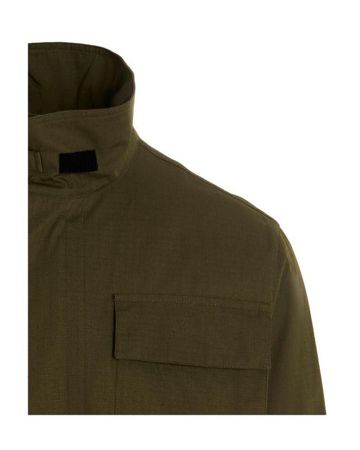 Off-White c/o Virgil Abloh Green Arrow Printed Field Jacket for men