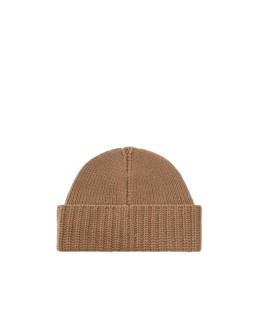 DSquared² Brown Logo Plaque Beanie