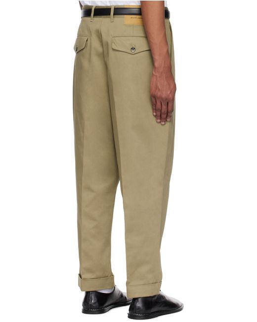 AMI Green Ami Oversized Carrot Trousers for men