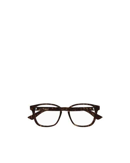 McQueen White Eyewear Square Frame Glasses for men