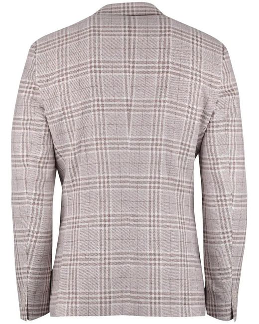 Boss Gray Long-Sleeved Suit Jacket for men